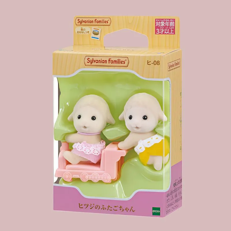 Sylvanian Families Sheep Twins Dolls Plush Doll Small Size Tall-2