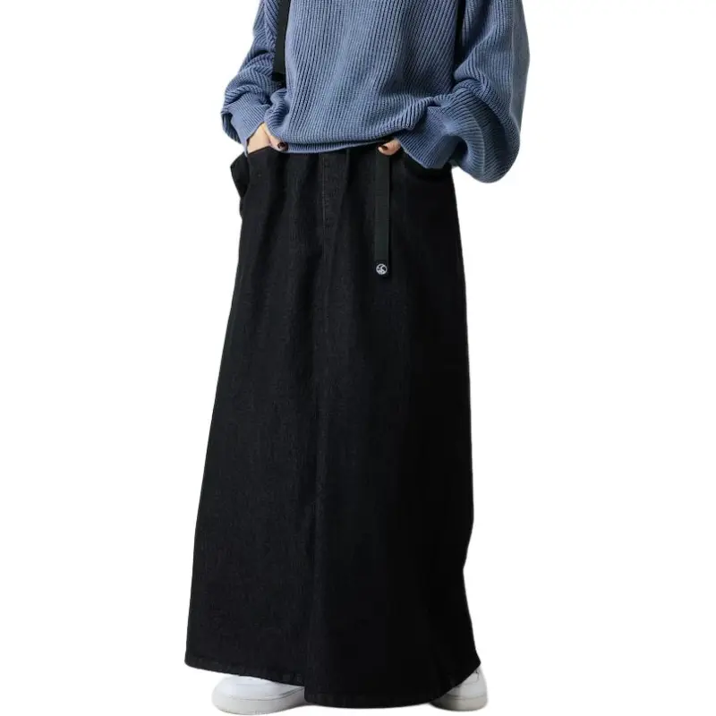 FREAK'S STORE Denim Long Skirt Women's Black-1