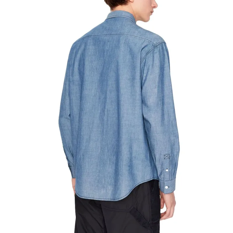 ARMANI EXCHANGEAE FW22 Shirt Men's Blue-3