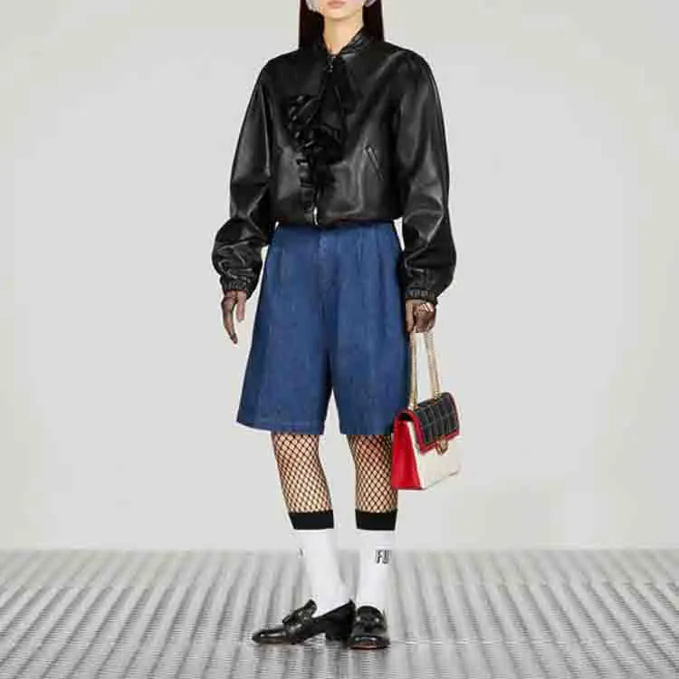 GUCCI Denim Bermuda Shorts-1