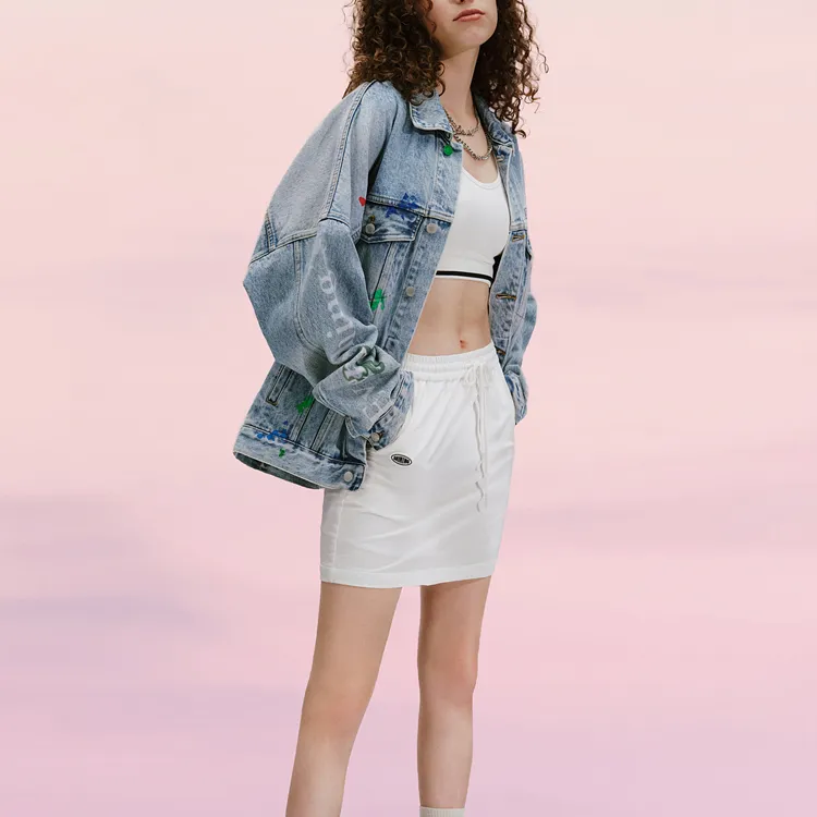 STARTER Denim Jackets Unisex Denim Light Blue-2