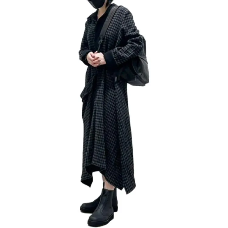 Yohji Yamamoto Long Sleeved Dress Women's Black-4