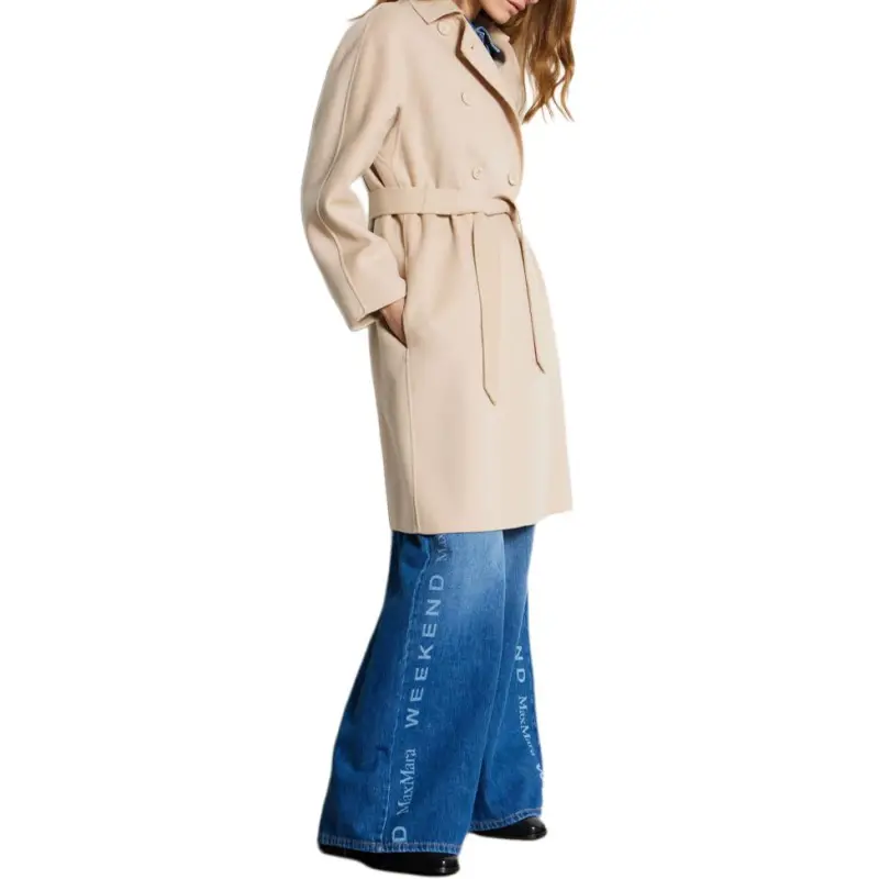 WEEKEND MaxMara Avenue Double Breasted Belted Coat-4