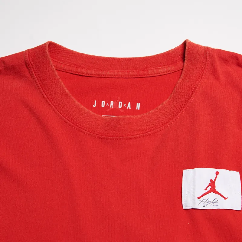 Jordan Drop Shoulder Sleeve T-Shirt Women's Red-2