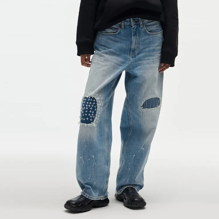 Zara X ADER ERROR Jeans Unisex Blue-3