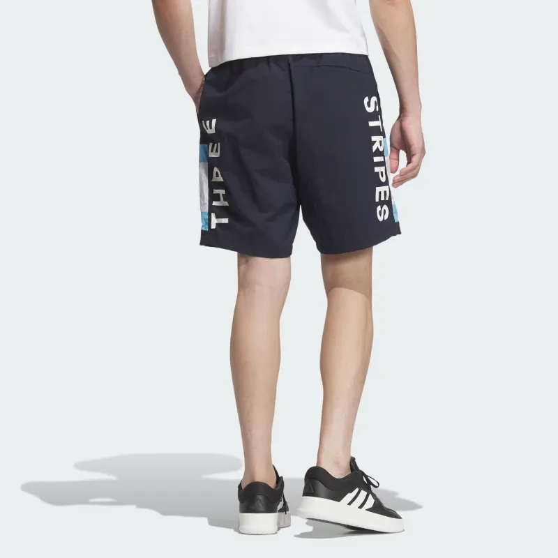 Adidas 3 StripesWarding SS25 Casual Shorts Men's Legend Ink-2