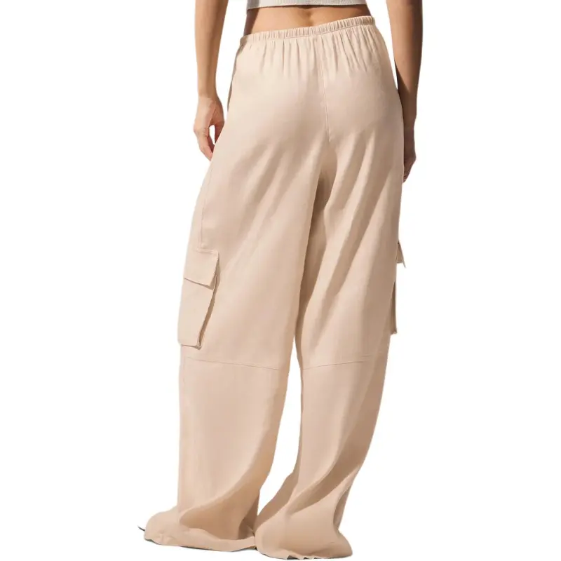 Alo Yoga Cargo Pants Women's Beige Pink-1