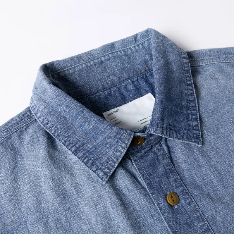 SEED CLUB Shirts Men Blue-3