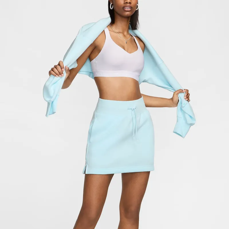 Nike Sportswear Phoenix Fleece Casual Short Skirts Women's Glacier Blue/Sail-1