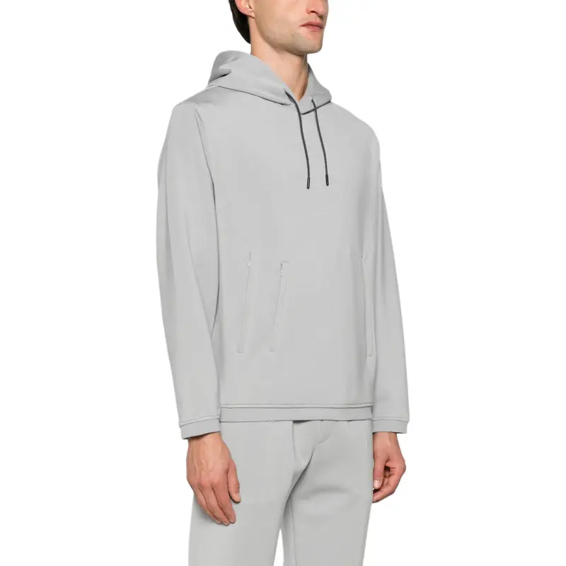 EMPORIO ARMANI Long Sleeved Drawstring Hoodie-3