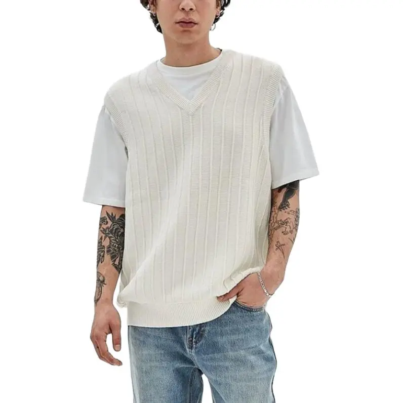 GUESS Vests Men White OFWT-4