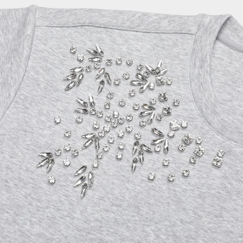 FILA MILANO Italian Luxury Sports Collection T Shirts Women's Snowflake Heather Gray-5