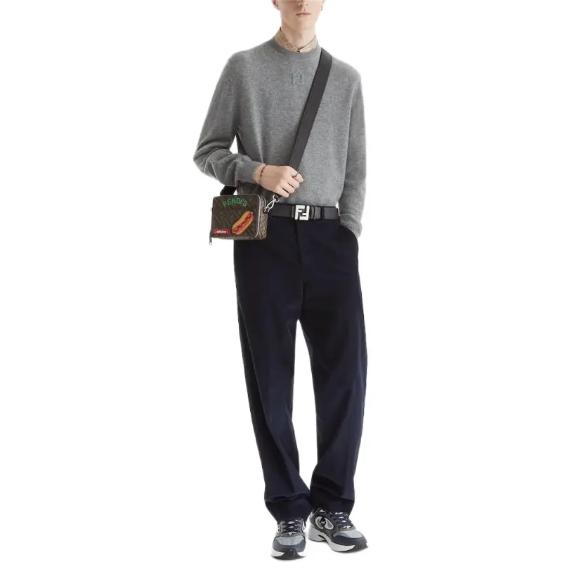 FENDI Long Sleeved Crewneck Knitted Jumper-2