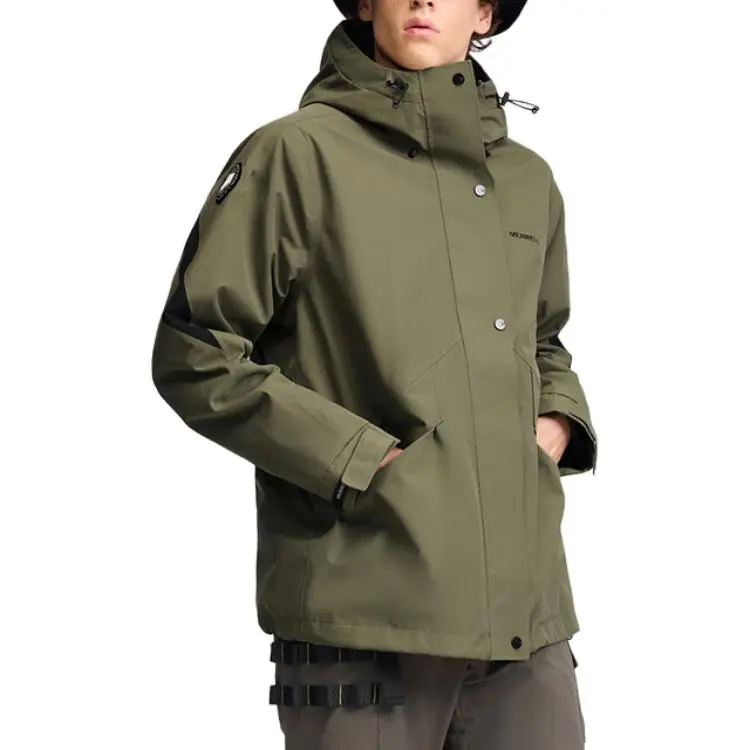 MERRELL Hiking Waterproof And Windproof To Keep Warm Windbreaker Jacket Men's Island Reef Green-3