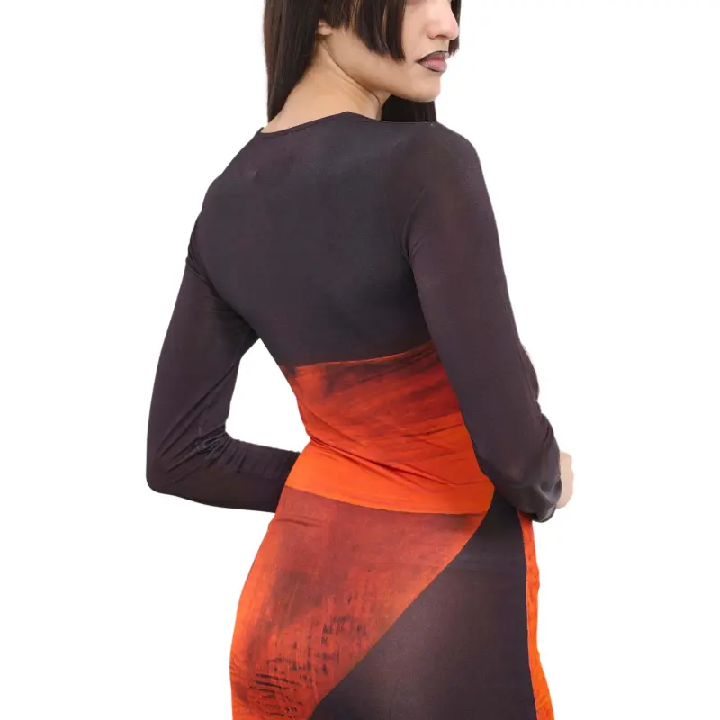 LOUISA BALLOU Long-Sleeved Dresses Women's Orange-2