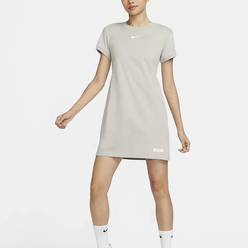 Nike Short Sleeved Dresses Women's University Gray/White-4