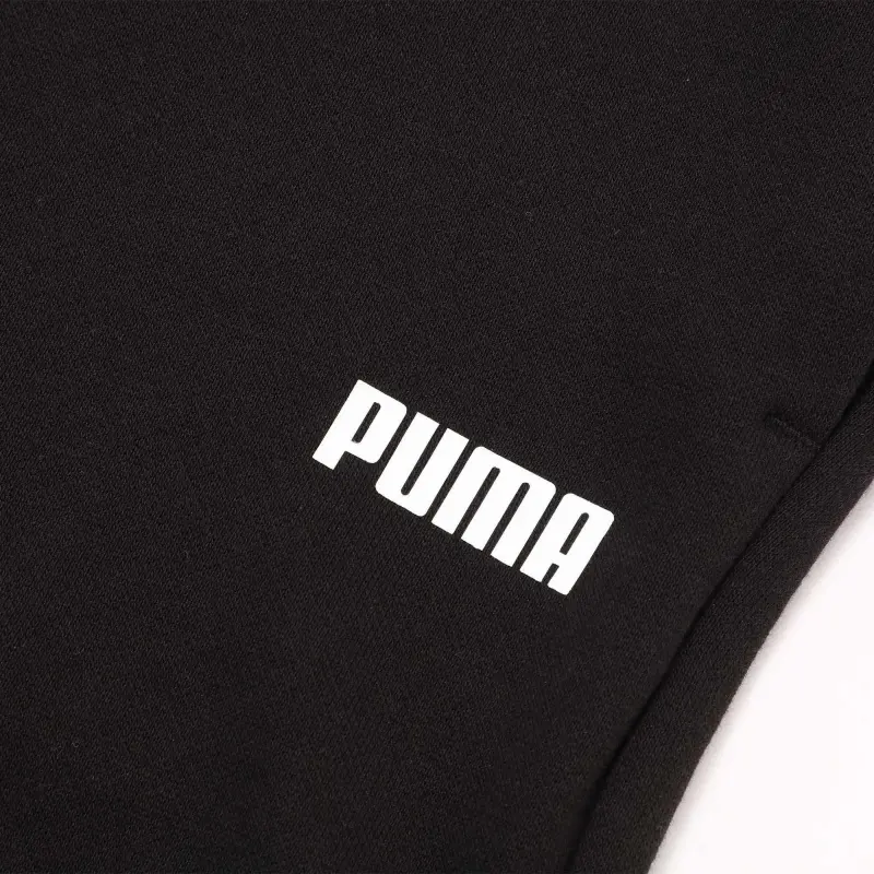 PUMA Ess Logo SWEATPANTS FL CL Knitted Sports Pants Men's Black-2