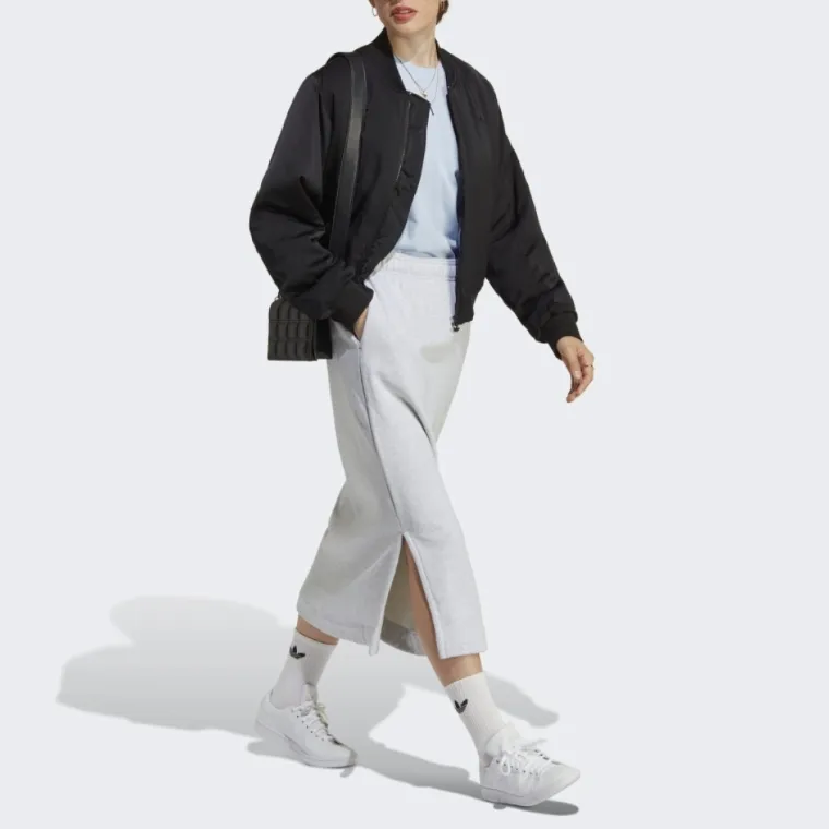 Adidas Casual Long Skirts Women's Light Gray-4