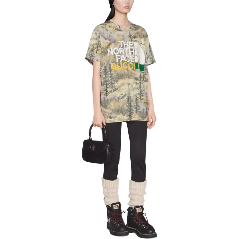 GUCCI X The North Face T shirt Forest Print-4