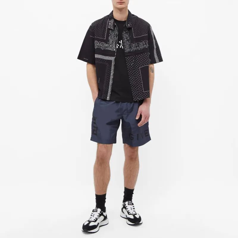 Givenchy 4G Logo Long Swim Short-1