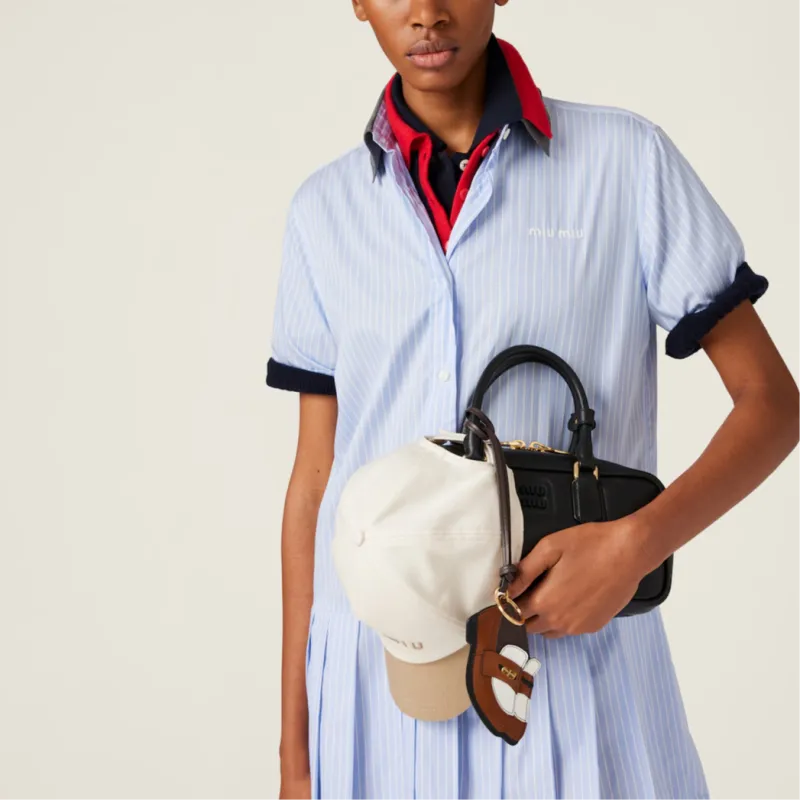 MIU MIU Striped Pleated Dress-3