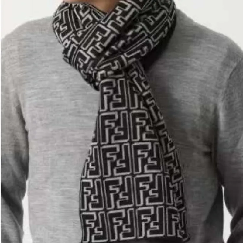 FENDI Allover FF Jacquard Scarf-2