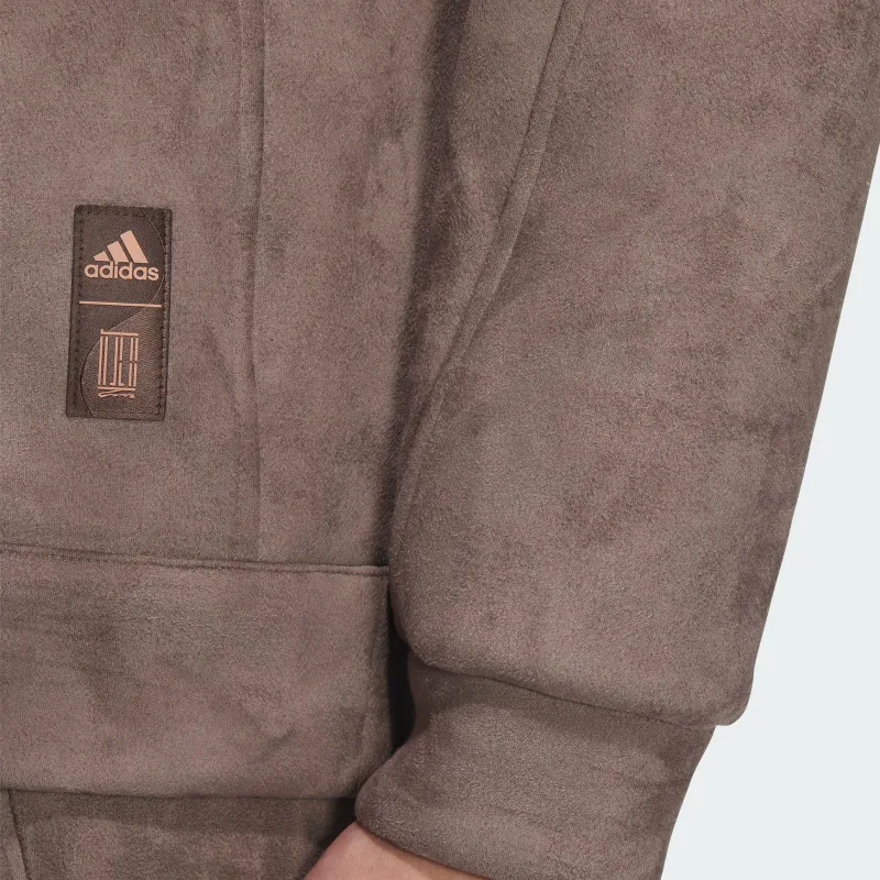 Adidas Wuji Series FW24 WUJI SUEDE SWEATSHIRT Sweatshirt Men's Brown-4