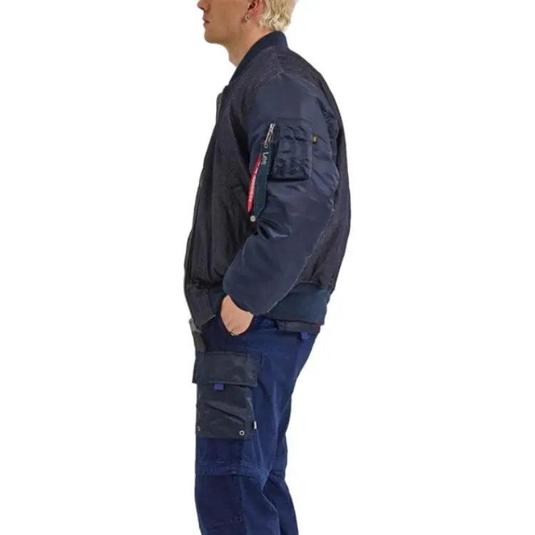 Lee X Alpha Industries Lee Co-branded Model Jackets Unisex Indigo-3