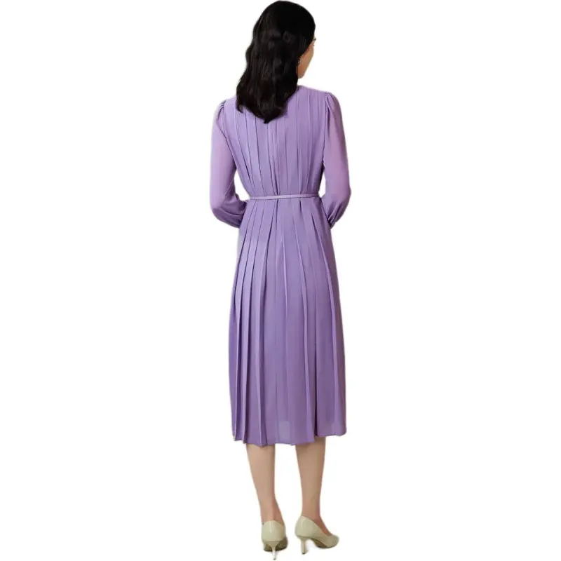 BBLLUUEE Long Sleeved Dress Women's Mist Purple-1