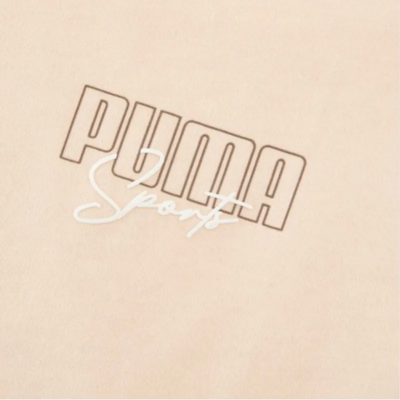 PUMA Elevatedgraphic T Shirt Women's Peach Blossom-2