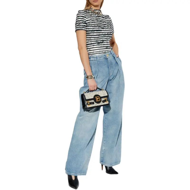 BALMAIN Striped Love Letter Top-1