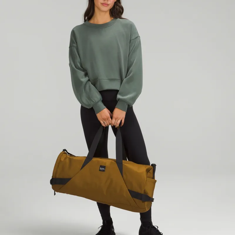 Lululemon Nylon Travel Bag 32L Unisex Caramel & Black/Black/Coarse Linen & Khaki Brown-2