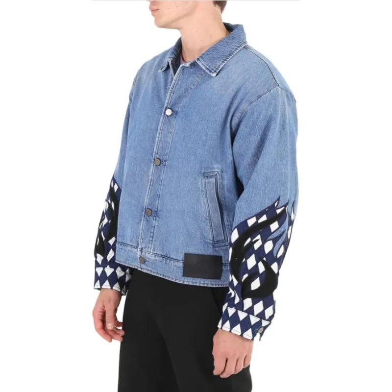 Roberto Cavalli Denim Jacket Men's Blue-1
