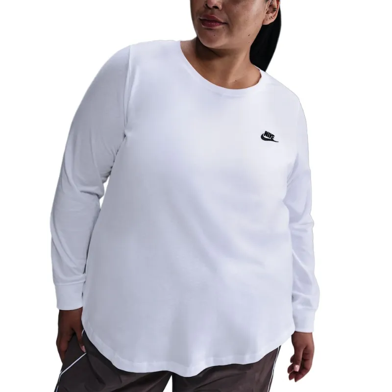 Nike Sportswear Club Women's Long Sleeve T Shirt Plus Size-1