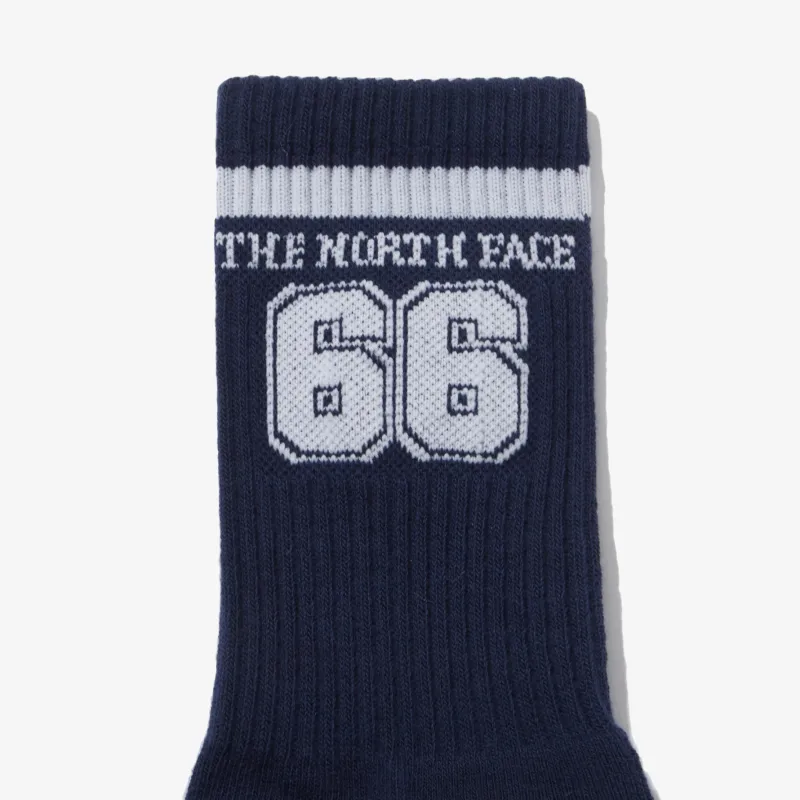 THE NORTH FACE BIG LOGO SOCKS Mid Calf Socks Unisex 1 Pack Marine Blue-2