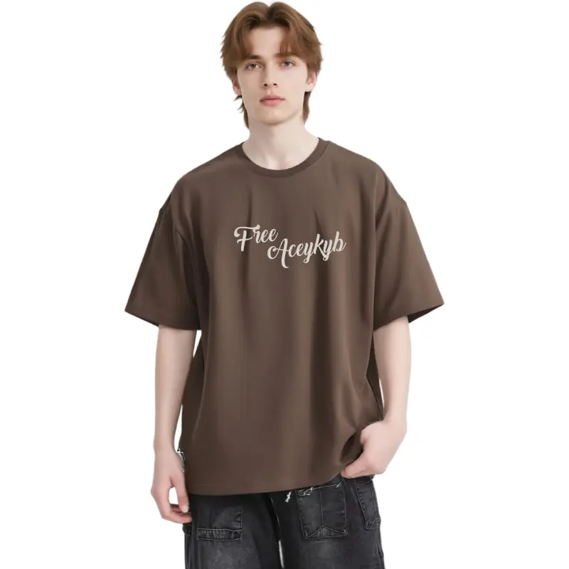 YK&YB T Shirts Unisex Brown-1