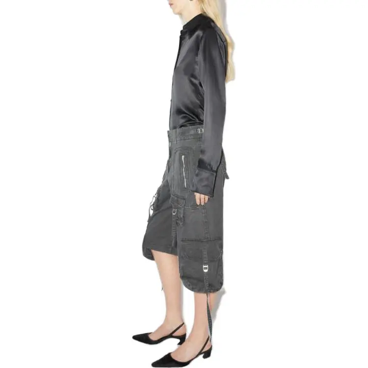 Acne Studios Cargo Shorts Women's Charcoal Gray-3