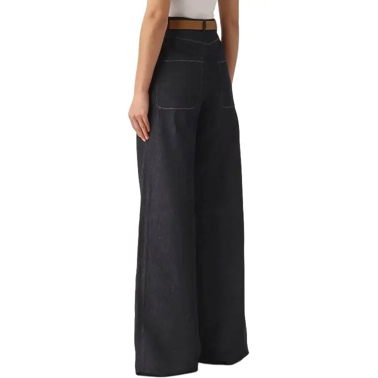 MaxMara Studio Casual Pants Women's Ink Blue-0