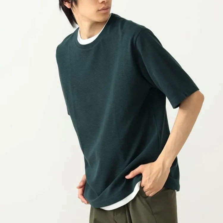 Beams T Shirts Men Army Green-6