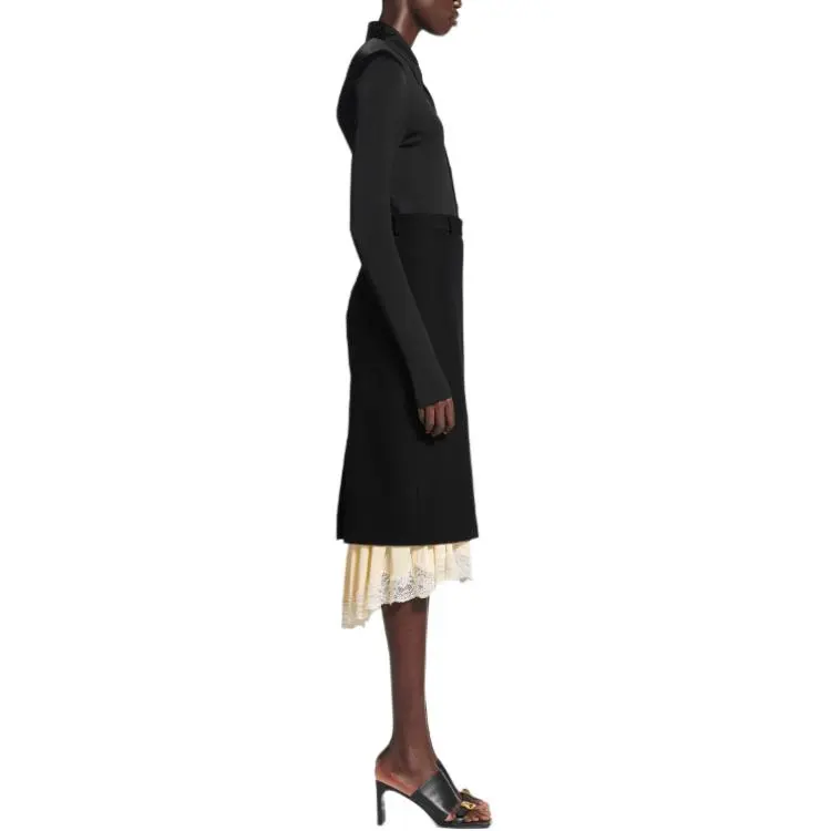 Balenciaga Casual Long Skirt Women's Black-5