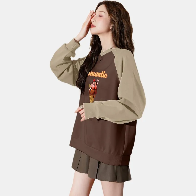 Tonlion Sweatshirt Women's Chocolate-2