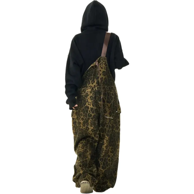 JIMI&JONS Overalls Unisex Leopard Print-2