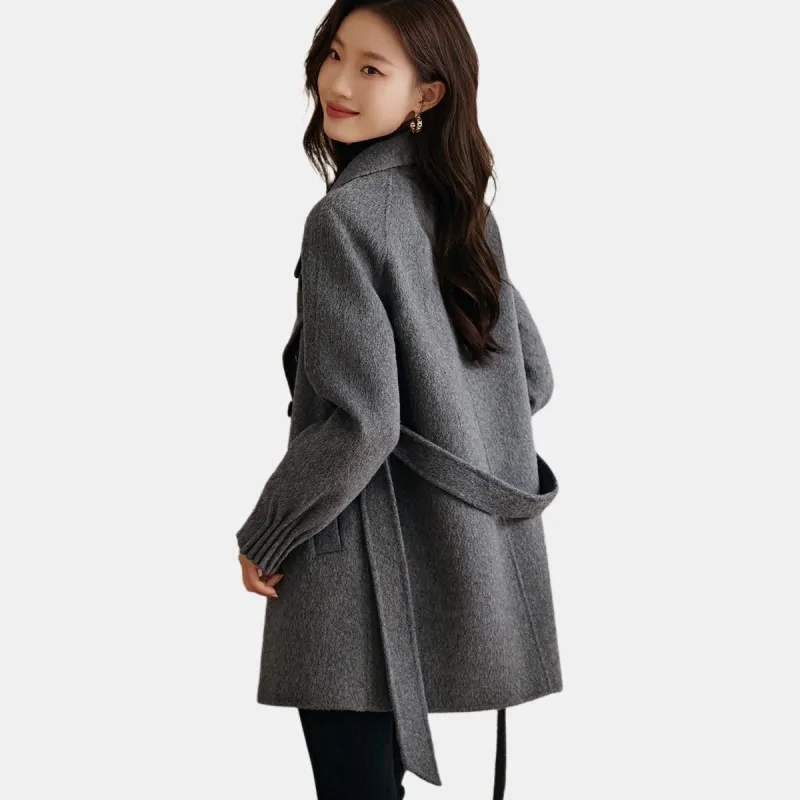 Mo Han Yi Mei Coats Women's Gray-1