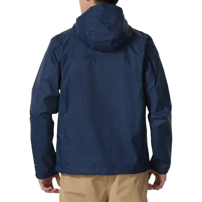 Columbia City Outdoor Collection Water-Resistant Windproof Breathable Warm Windbreaker Jacket Men's Navy Blue-5