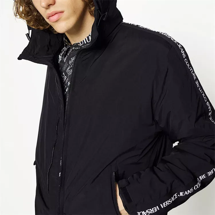 VERSACE JEANS COUTURE Logo tape Hooded Jacket-3