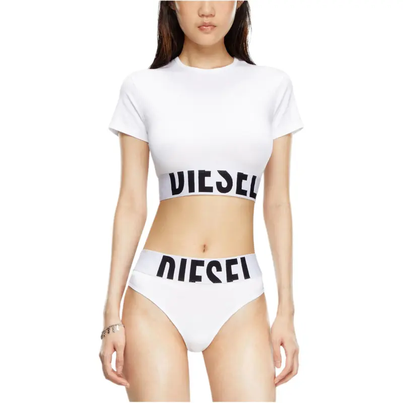 DIESEL Logo underband Crew neck Crop Top-1