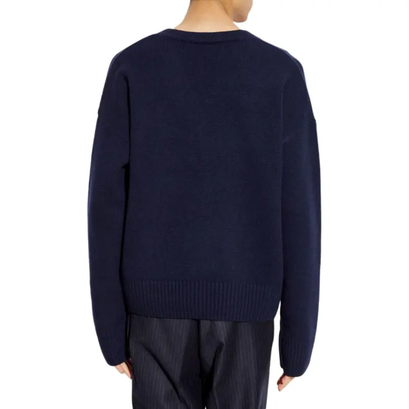 AMIPARIS Paris Ami De Coeur V Neck Knitted Jumper-4