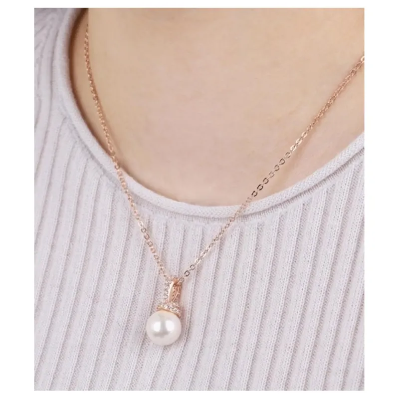 Swarovski Rose Gold Tone Plated Necklaces Women's-4