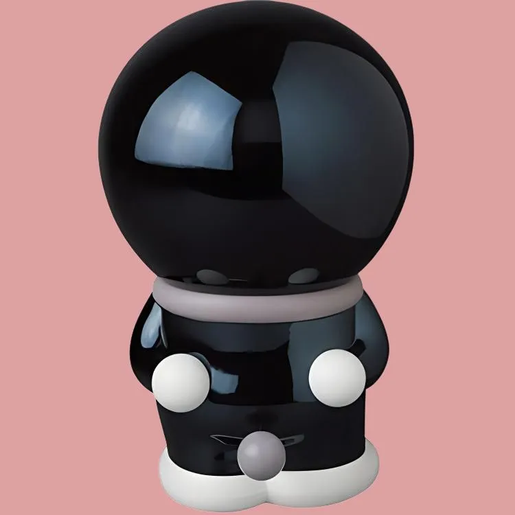 Fragment Design x Doraemon Ethylene Collective Doll 'Black' Trendy Figures-1