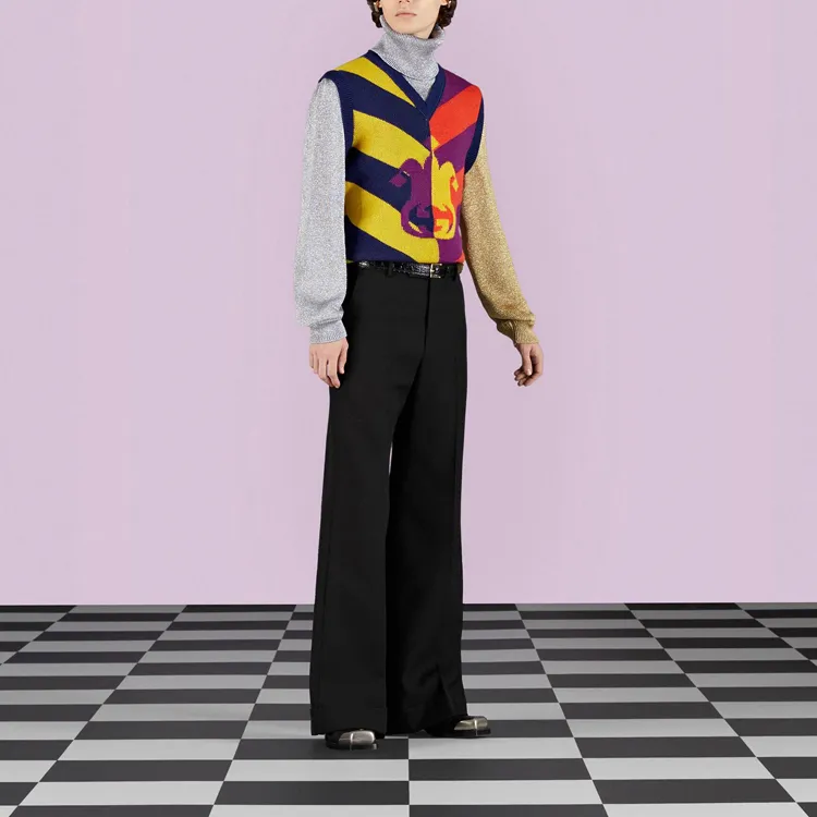 GUCCI Striped Jacquard Knitted Sweater-2